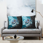 Cronulla Sutherland Sharks Rugby Pillow Cover Tribal Polynesian Power Art - Lightning Mascot