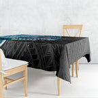 Cronulla Sutherland Sharks Rugby Tablecloth Tribal Polynesian Power Art - Lightning Mascot