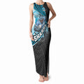 Cronulla Sutherland Sharks Rugby Tank Maxi Dress Tribal Polynesian Power Art - Lightning Mascot