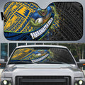 Parramatta Eels Rugby Auto Sun Shade Tribal Polynesian Power Art - Lightning Mascot