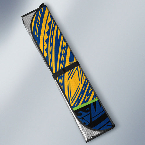 Parramatta Eels Rugby Auto Sun Shade Tribal Polynesian Power Art - Lightning Mascot