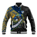 Parramatta Eels Rugby Baseball Jacket Tribal Polynesian Power Art - Lightning Mascot