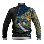 Parramatta Eels Rugby Baseball Jacket Tribal Polynesian Power Art - Lightning Mascot