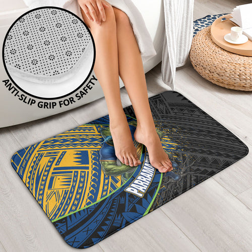 Parramatta Eels Rugby Bathroom Set Tribal Polynesian Power Art - Lightning Mascot