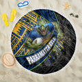 Parramatta Eels Rugby Beach Blanket Tribal Polynesian Power Art - Lightning Mascot