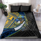 Parramatta Eels Rugby Bedding Set Tribal Polynesian Power Art - Lightning Mascot