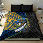 Parramatta Eels Rugby Bedding Set Tribal Polynesian Power Art - Lightning Mascot