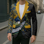 Parramatta Eels Rugby Blazer Tribal Polynesian Power Art - Lightning Mascot