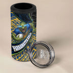 Parramatta Eels Rugby 4 in 1 Can Cooler Tumbler Tribal Polynesian Power Art - Lightning Mascot