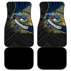 Parramatta Eels Rugby Car Mats Tribal Polynesian Power Art - Lightning Mascot