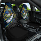 Parramatta Eels Rugby Car Seat Cover Tribal Polynesian Power Art - Lightning Mascot