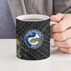 Parramatta Eels Rugby Ceramic Mug Tribal Polynesian Power Art - Lightning Mascot