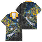 Parramatta Eels Rugby Family Matching Tank Maxi Dress and Hawaiian Shirt Tribal Polynesian Power Art - Lightning Mascot