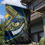 Parramatta Eels Rugby Garden Flag Tribal Polynesian Power Art - Lightning Mascot
