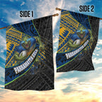 Parramatta Eels Rugby Garden Flag Tribal Polynesian Power Art - Lightning Mascot
