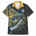 Parramatta Eels Rugby Hawaiian Shirt Tribal Polynesian Power Art - Lightning Mascot