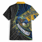 Parramatta Eels Rugby Hawaiian Shirt Tribal Polynesian Power Art - Lightning Mascot