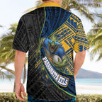 Parramatta Eels Rugby Hawaiian Shirt Tribal Polynesian Power Art - Lightning Mascot
