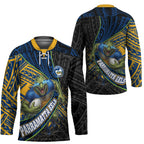 Parramatta Eels Rugby Hockey Jersey Tribal Polynesian Power Art - Lightning Mascot