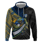 Parramatta Eels Rugby Hoodie Tribal Polynesian Power Art - Lightning Mascot