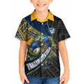 Parramatta Eels Rugby Kid Hawaiian Shirt Tribal Polynesian Power Art - Lightning Mascot