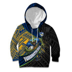 Parramatta Eels Rugby Kid Hoodie Tribal Polynesian Power Art - Lightning Mascot