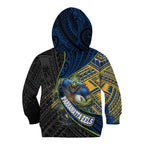 Parramatta Eels Rugby Kid Hoodie Tribal Polynesian Power Art - Lightning Mascot
