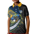 Parramatta Eels Rugby Kid Polo Shirt Tribal Polynesian Power Art - Lightning Mascot