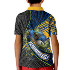 Parramatta Eels Rugby Kid Polo Shirt Tribal Polynesian Power Art - Lightning Mascot