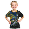 Parramatta Eels Rugby Kid T Shirt Tribal Polynesian Power Art - Lightning Mascot