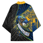 Parramatta Eels Rugby Kimono Tribal Polynesian Power Art - Lightning Mascot