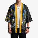 Parramatta Eels Rugby Kimono Tribal Polynesian Power Art - Lightning Mascot