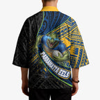 Parramatta Eels Rugby Kimono Tribal Polynesian Power Art - Lightning Mascot