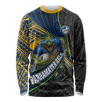 Parramatta Eels Rugby Long Sleeve Shirt Tribal Polynesian Power Art - Lightning Mascot