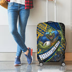 Parramatta Eels Rugby Luggage Cover Tribal Polynesian Power Art - Lightning Mascot