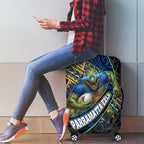Parramatta Eels Rugby Luggage Cover Tribal Polynesian Power Art - Lightning Mascot