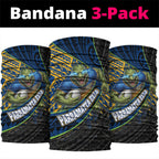 Parramatta Eels Rugby Neck Gaiter Tribal Polynesian Power Art - Lightning Mascot