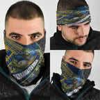 Parramatta Eels Rugby Neck Gaiter Tribal Polynesian Power Art - Lightning Mascot
