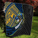 Parramatta Eels Rugby Quilt Tribal Polynesian Power Art - Lightning Mascot