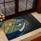 Parramatta Eels Rugby Rubber Doormat Tribal Polynesian Power Art - Lightning Mascot