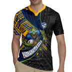 Parramatta Eels Rugby Rugby Jersey Tribal Polynesian Power Art - Lightning Mascot