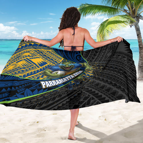 Parramatta Eels Rugby Sarong Tribal Polynesian Power Art - Lightning Mascot