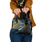 Parramatta Eels Rugby Shoulder Handbag Tribal Polynesian Power Art - Lightning Mascot