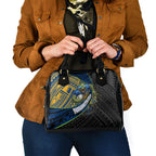 Parramatta Eels Rugby Shoulder Handbag Tribal Polynesian Power Art - Lightning Mascot