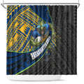 Parramatta Eels Rugby Shower Curtain Tribal Polynesian Power Art - Lightning Mascot