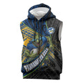 Parramatta Eels Rugby Sleeveless Zip Hoodie Tribal Polynesian Power Art - Lightning Mascot