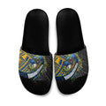 Parramatta Eels Rugby Slide Sandals Tribal Polynesian Power Art - Lightning Mascot