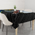 Parramatta Eels Rugby Tablecloth Tribal Polynesian Power Art - Lightning Mascot