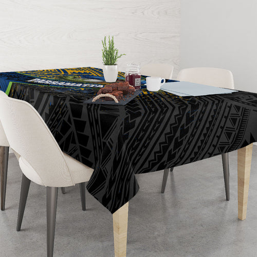 Parramatta Eels Rugby Tablecloth Tribal Polynesian Power Art - Lightning Mascot