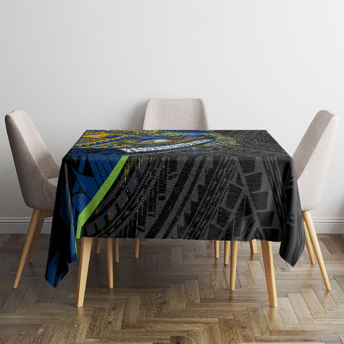 Parramatta Eels Rugby Tablecloth Tribal Polynesian Power Art - Lightning Mascot